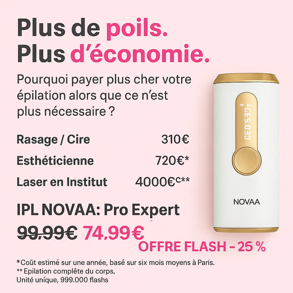 Épilateur IPL Novaa® Pro Expert – Épilation Définitive Corps & Visage