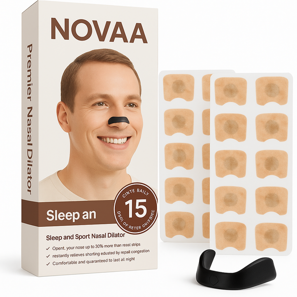 Bandelettes Nasales Anti-Ronflement Novaa® – Respiration Améliorée