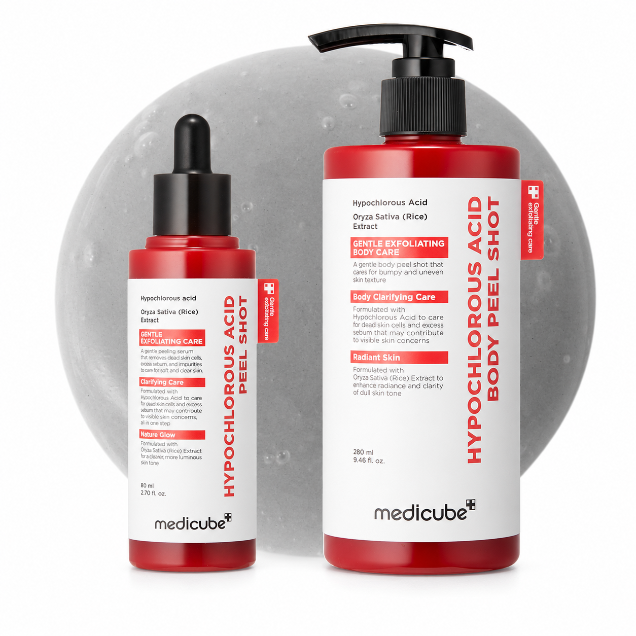 Duo Medicube sur halo de sérum