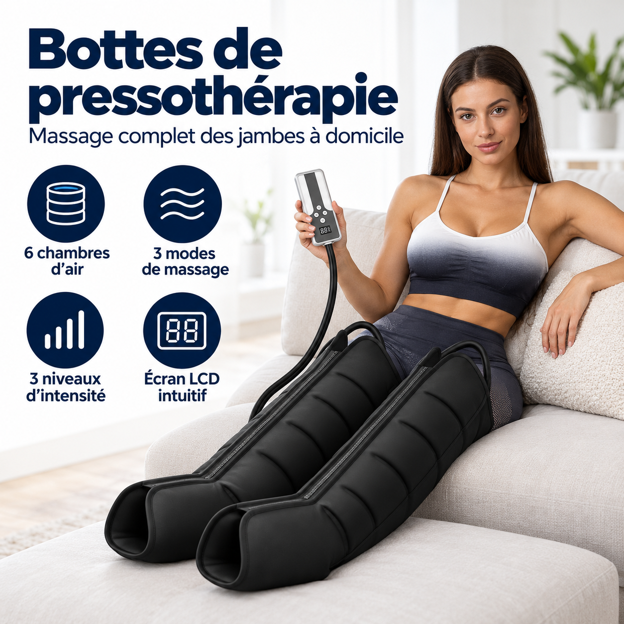 Bottes de Pressothérapie Novaa® Essential – Massage à Compression d’Air