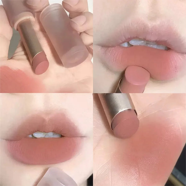 Rouge à Lèvres Velours Hydratant - Teinte Nude Abricot Résistante & Longue Tenue