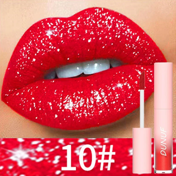 Rouge à lèvres liquide métallique - Longue tenue, scintillant & imperméable