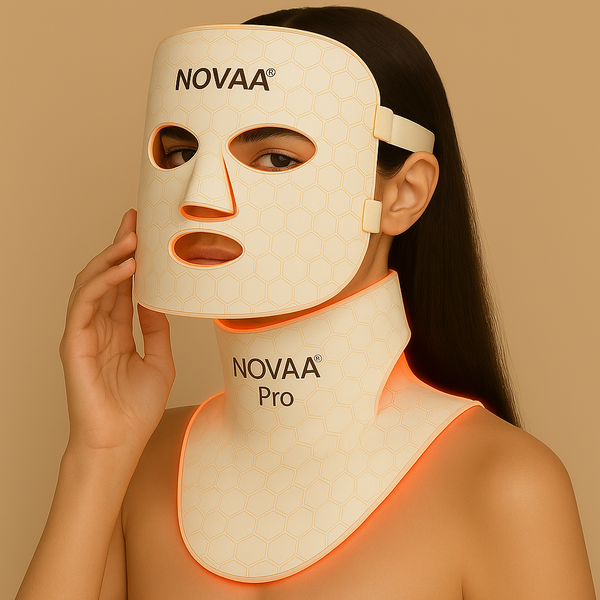 Masque LED Novaa Pro – Luminothérapie pour le Visage, le Cou et le Buste