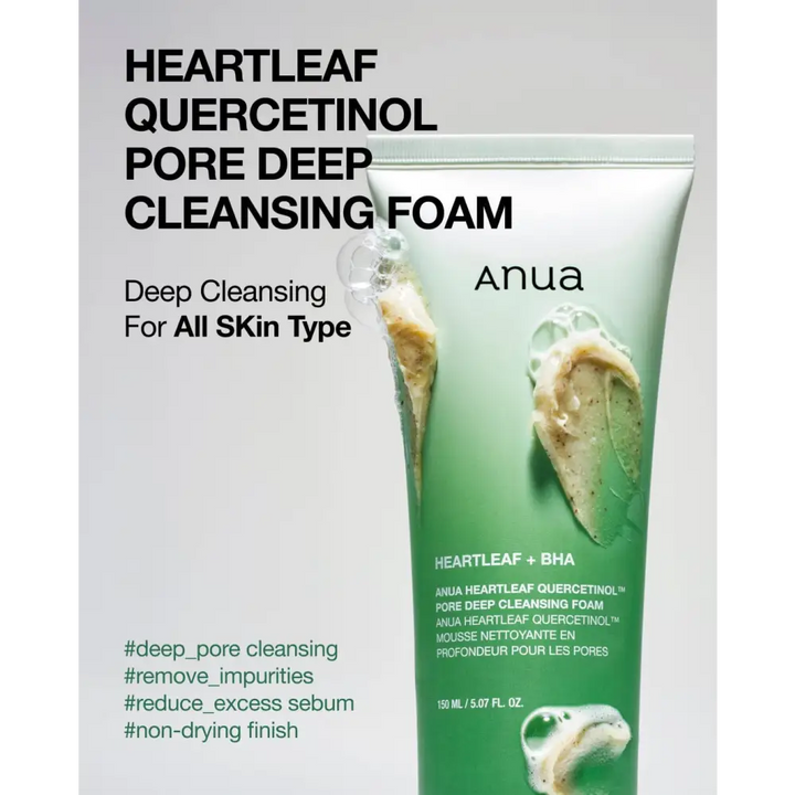 Anua Duo Double Nettoyage: Huile + Mousse Heartleaf – 200 + 150 ml - Double Cleansing Duo Set - Novaa skin care