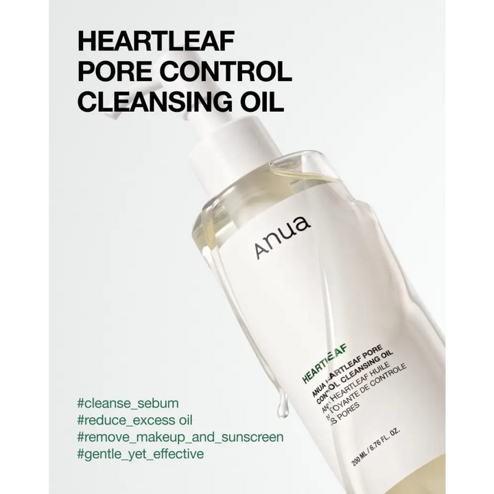 Anua Duo Double Nettoyage: Huile + Mousse Heartleaf – 200 + 150 ml - Double Cleansing Duo Set - Novaa skin care