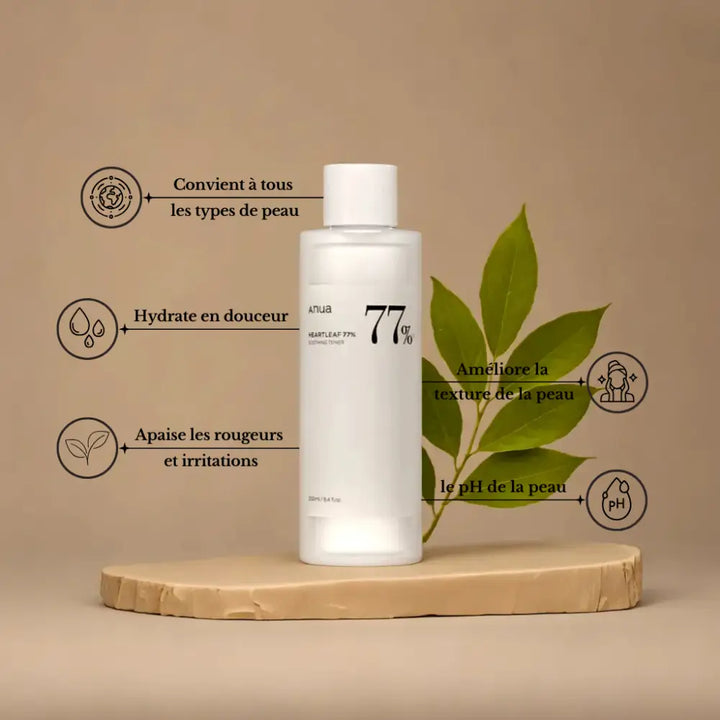 Anua - HEARTLEAF TONIQUE APAISANT 77% - 250mL - Novaa skin care