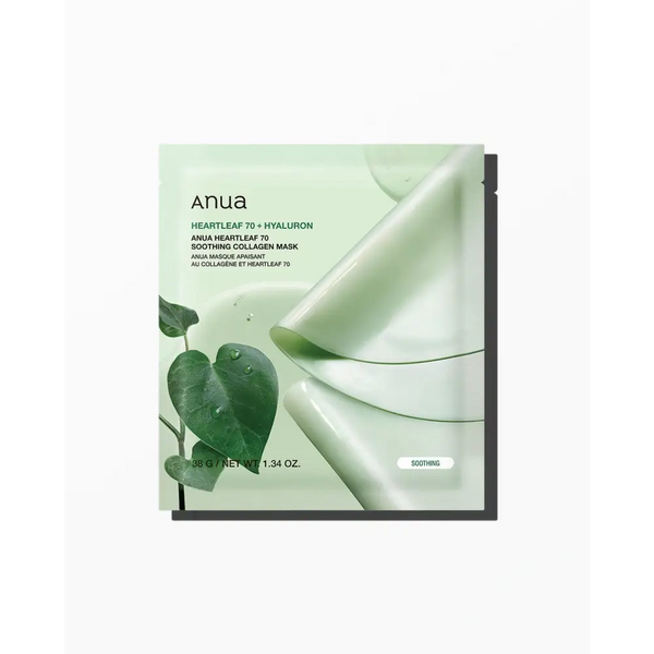 Anua Masque Collagène Apaisant 70% Heartleaf: Hydratation + Apaisement – 4 masques - 4 masques - Novaa skin care