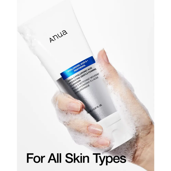 Anua Nettoyant visage: Acide Hyaluronique 8 + Panthénol – 150 ml - 150ml - Novaa skin care