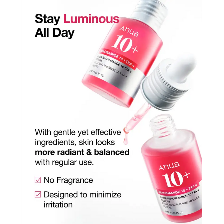 Anua Sérum Anti-Taches Niacinamide 10 % + TXA 4 % : Éclat & Correction – 30 ml - Novaa skin care