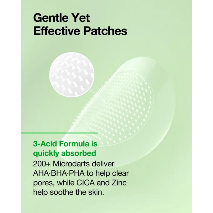 Anua Triple Acid Spot Care Microdart Patch: AHA, BHA & PHA - 12 pcs - Novaa skin care