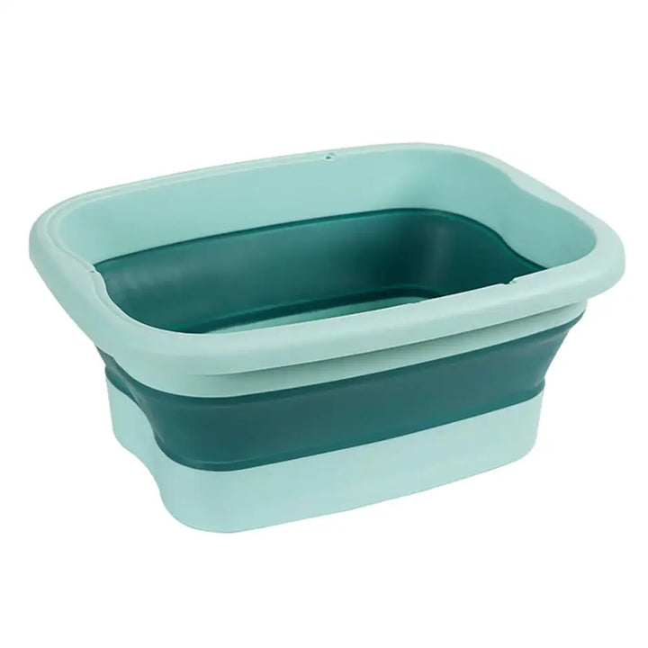 Bain de Pieds Pliable - Portable avec Préservation de la Chaleur et Stockage Facile - green