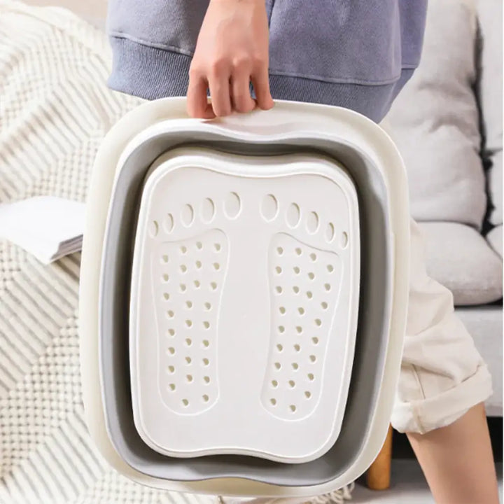 Bain de Pieds Pliable - Portable avec Préservation de la Chaleur et Stockage Facile