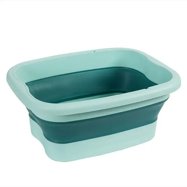 Bain de Pieds Pliable - Spa & Pédicure à Domicile - Vert sans couvercle