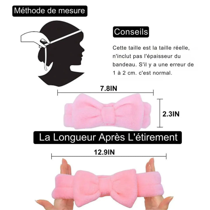 Bandeau Spa maquillage Velours Chic
