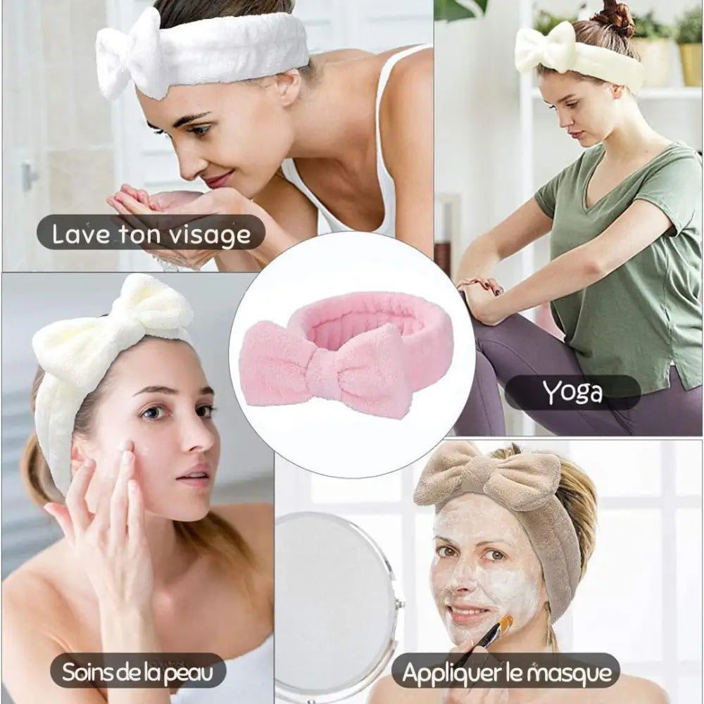 Bandeau Spa maquillage Velours Chic