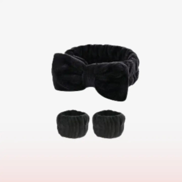 Bandeau Spa maquillage Velours Chic - Noir