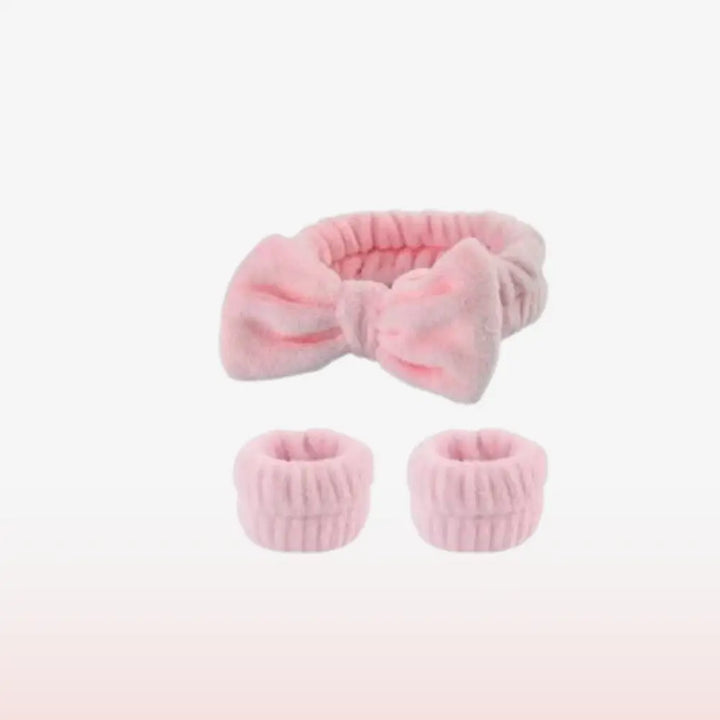 Bandeau Spa maquillage Velours Chic - Rose