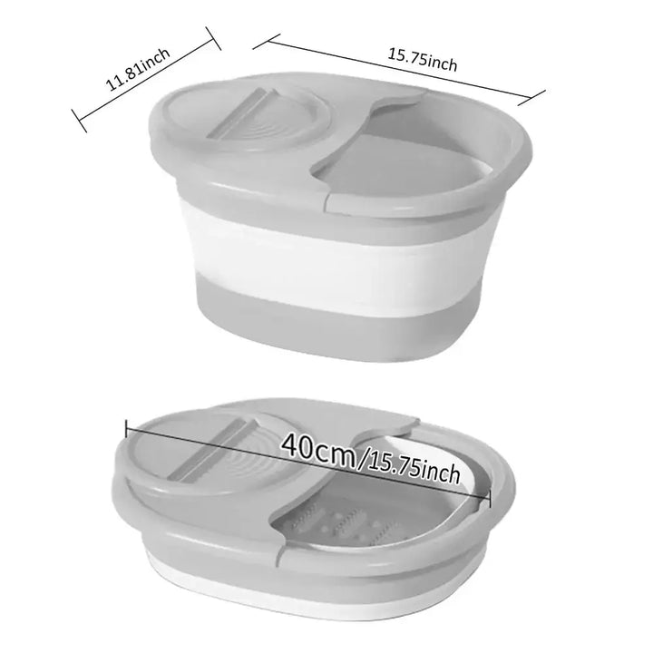 Bassin de Trempage Pliable pour Massage des Pieds - Bain de Pédicure Portable