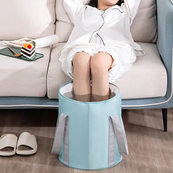 Bassin Pliable pour Pieds - Spa Ionique Détox avec Poignées