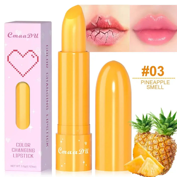 Baume à Lèvres Hydratant - Couleur Pêche Imperméable Anti-Dessèchement Soin Nourrissant - Ananas