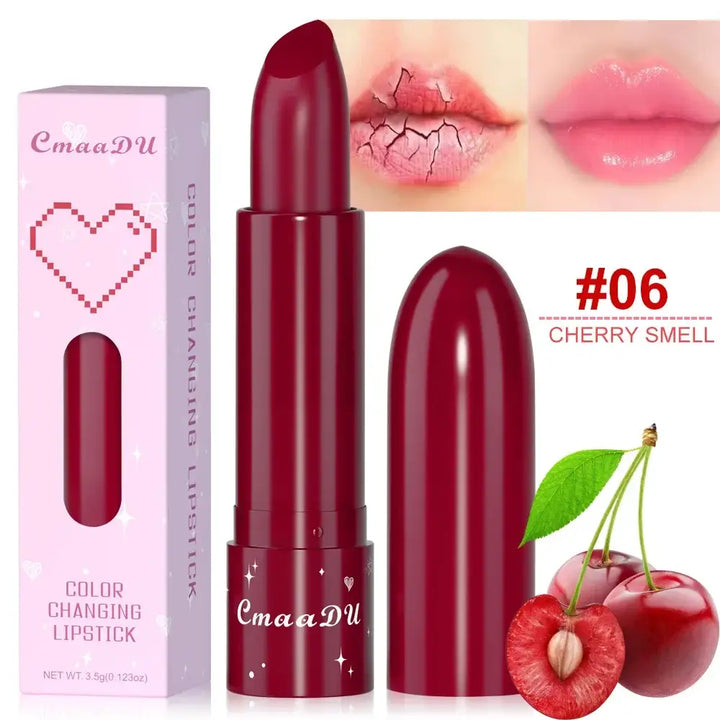 Baume à Lèvres Hydratant - Couleur Pêche Imperméable Anti-Dessèchement Soin Nourrissant - Cerise