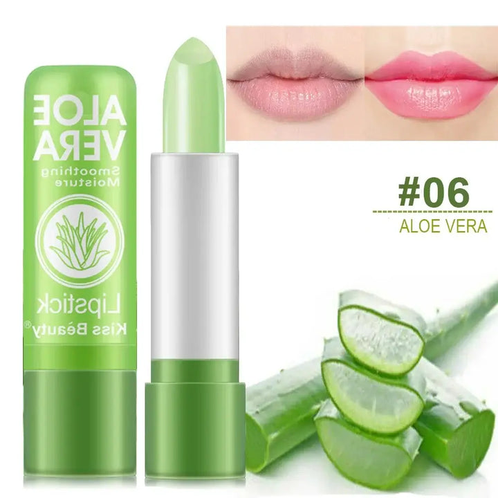 Baume à Lèvres Hydratant - Couleur Pêche Imperméable Anti-Dessèchement Soin Nourrissant - loe Vera