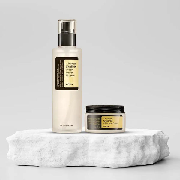 COSRX Snail Mucin Duo: Essence 96% + Crème 92% – 100 ml + 50 ml - Novaa skin care