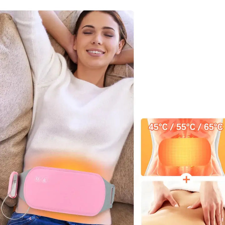Coussin Chauffant USB Lavable - Soulagement Douleurs Menstruelles & Massage Taille Abdominale