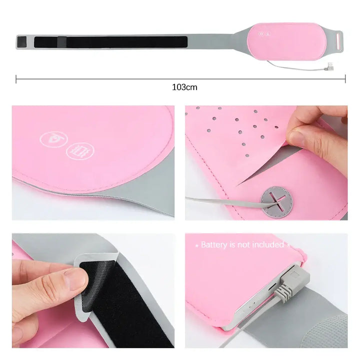 Coussin Chauffant USB Lavable - Soulagement Douleurs Menstruelles & Massage Taille Abdominale