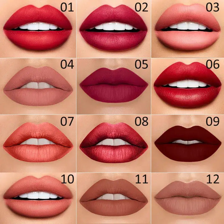 Crayon à Lèvres 2 en 1 Double Tête - Longue Tenue Waterproof Teintes Rouge et Nude
