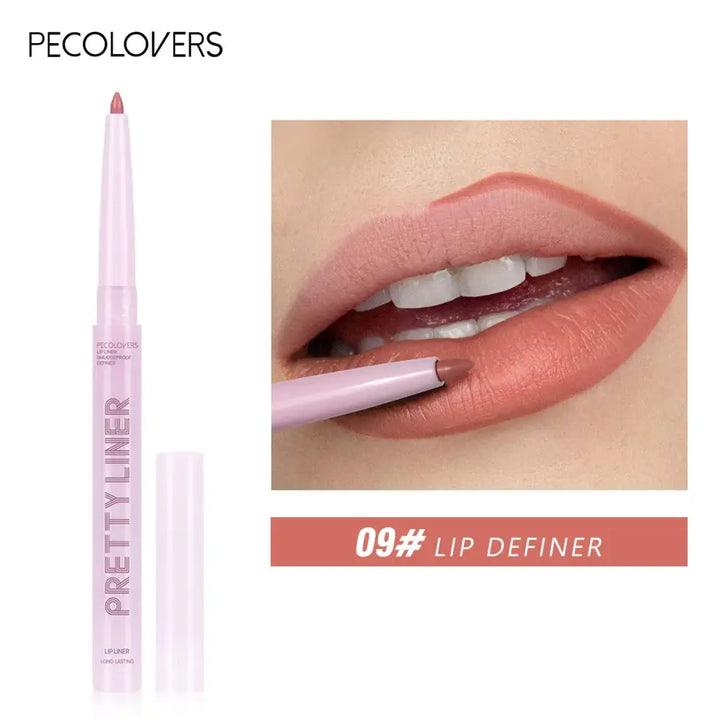 Crayon à Lèvres Étanche Longue Tenue - Rouge Rose Velours 12 Couleurs - Rouge intense