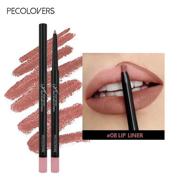 Crayon à Lèvres Mat - Contour Précis Tenue Longue Waterproof & Hydratant