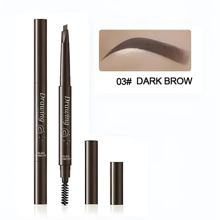 Crayon à Sourcils Waterproof – Tenue Longue Durée & Précision - Brun Foncé - Crayon sourcils waterproof – Précision &