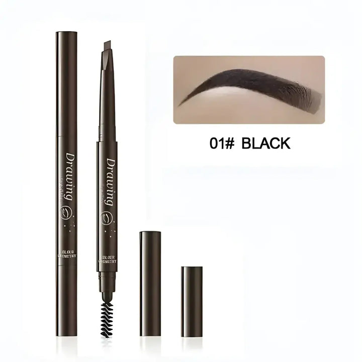 Crayon à Sourcils Waterproof – Tenue Longue Durée & Précision - Noir Intense - Crayon sourcils waterproof – Précision &