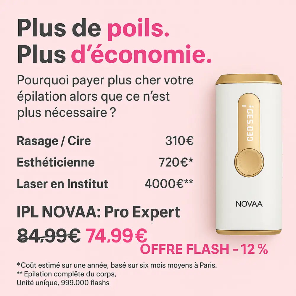 Épilateur IPL Novaa® Pro Expert – Épilation Définitive Corps & Visage