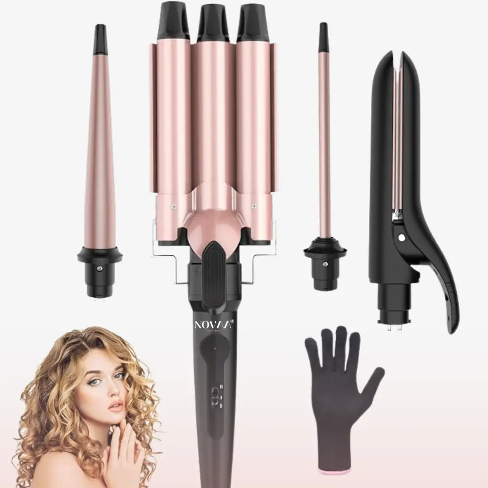 Fer à boucler professionnel 4 en 1 interchangeables | Novaa® StyleMaster