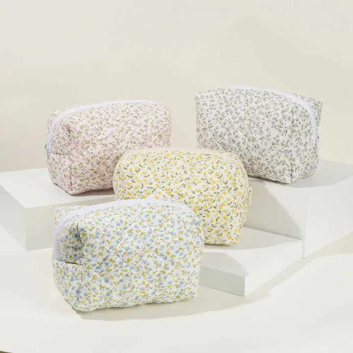 Grande Trousse de Voyage Matelassée - Imprimé Fleuri