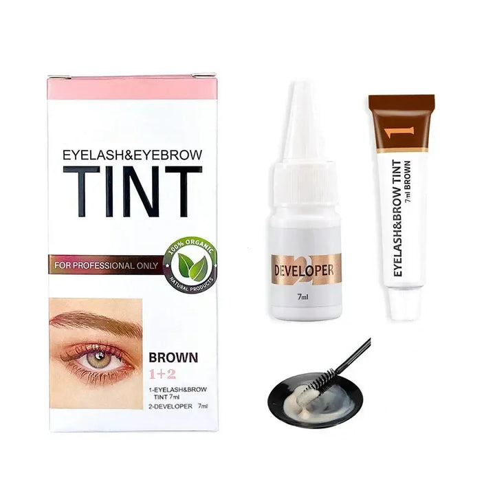 Kit de teinture pour sourcils longue durée – Crème de beauté à séchage rapide