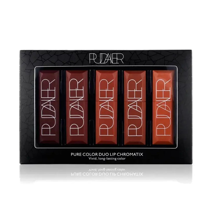 Kit Rouge à Lèvres Mat Velours Nude - 5 Teintes Brumeuses