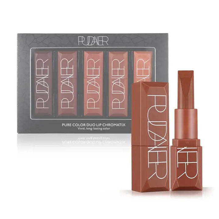 Kit Rouge à Lèvres Mat Velours Nude - 5 Teintes Brumeuses