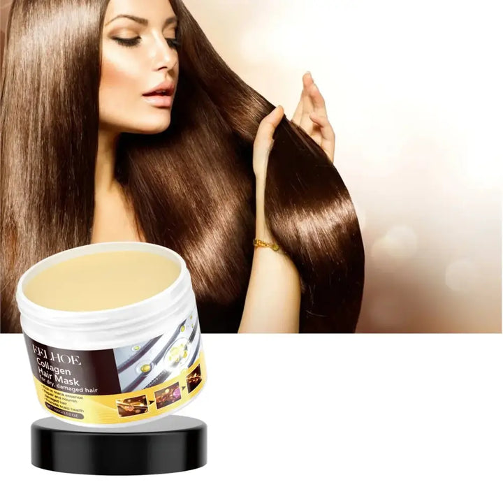 Masque Hydratant au Collagène pour Cheveux Secs - Réparation et Lissage Profond - Produits de soin capillaire