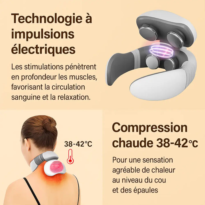 Massage chauffant pour le cou et les épaules – Novaa® RelaxTech™