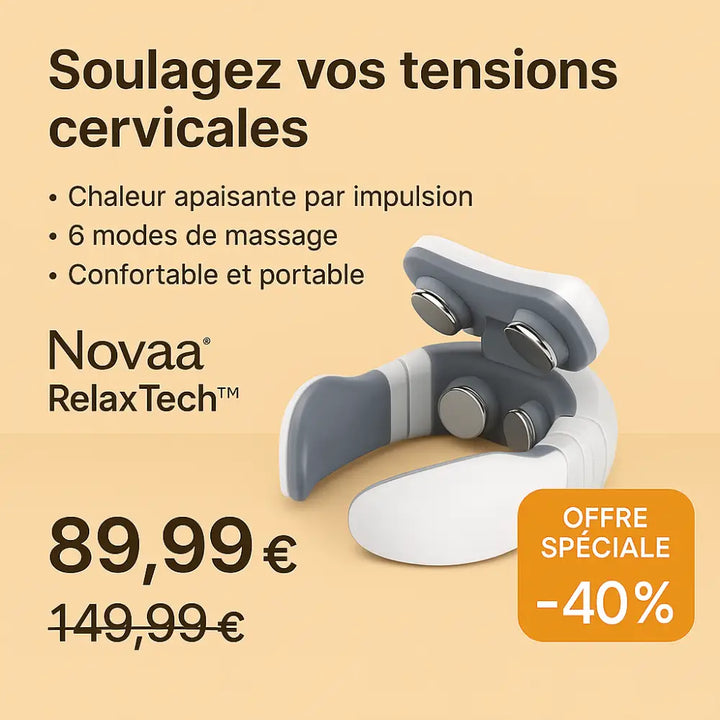 Massage chauffant pour le cou et les épaules – Novaa® RelaxTech™