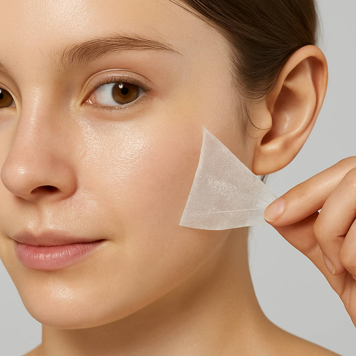 Utilisation du masque en film transparent Medicube sur peau hydratée – soin de nuit éclat peau