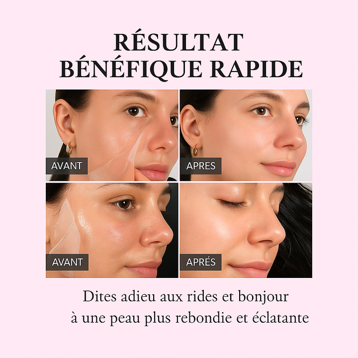 Avant / après du masque de nuit Medicube Collagen : peau plus rebondie et éclatante – résultat visible