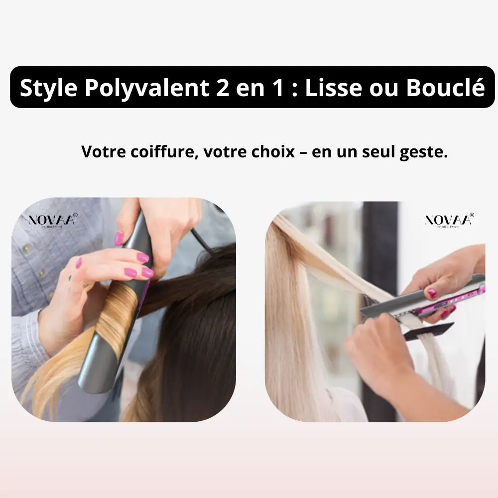 Novaa® Pro Hair – Lisseur & Boucleur Sans Fil