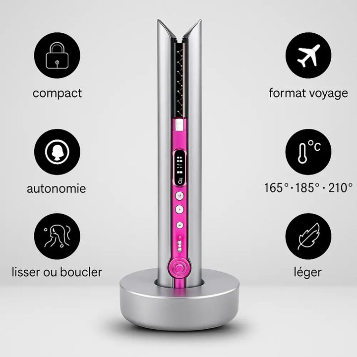 Novaa® Pro Hair – Lisseur & Boucleur Sans Fil