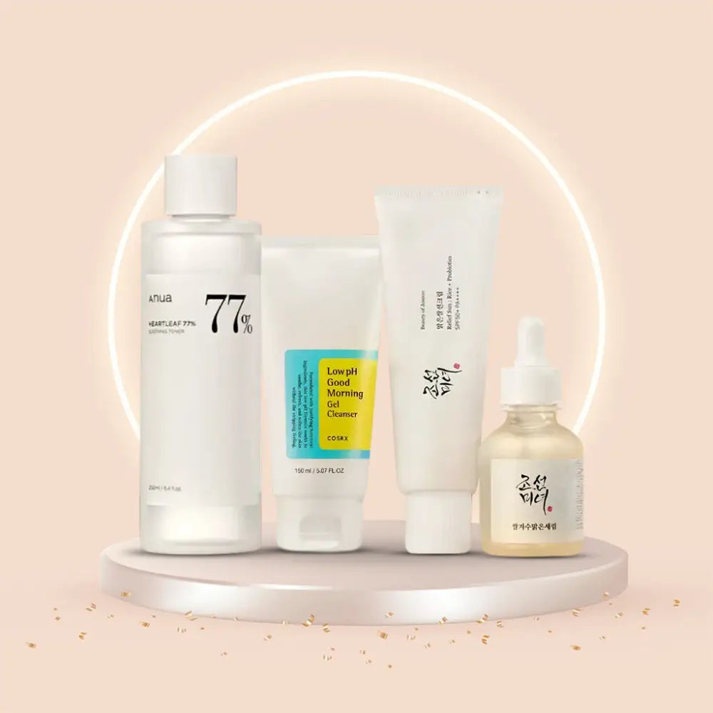 Pack du matin: Anua + COSRX + Beauty of Joseon Routine Coréenne Apaisante & Éclat – 4 Soins - Novaa skin care
