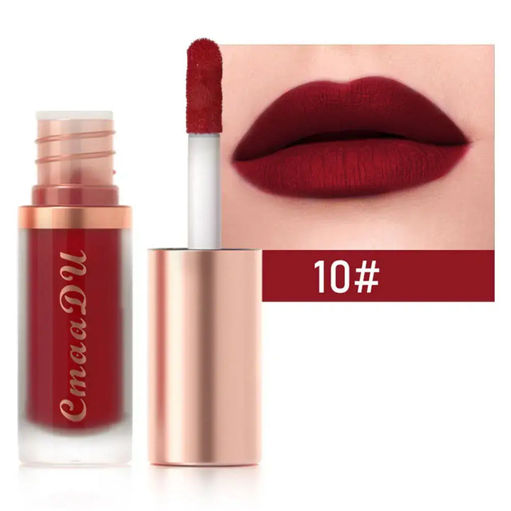 Rouge à Lèvres Longue Tenue - Hydratant Waterproof & Effet Velours - Rouge foncé intense