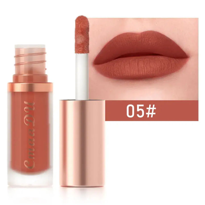 Rouge à Lèvres Longue Tenue - Hydratant Waterproof & Effet Velours - Marron caramel